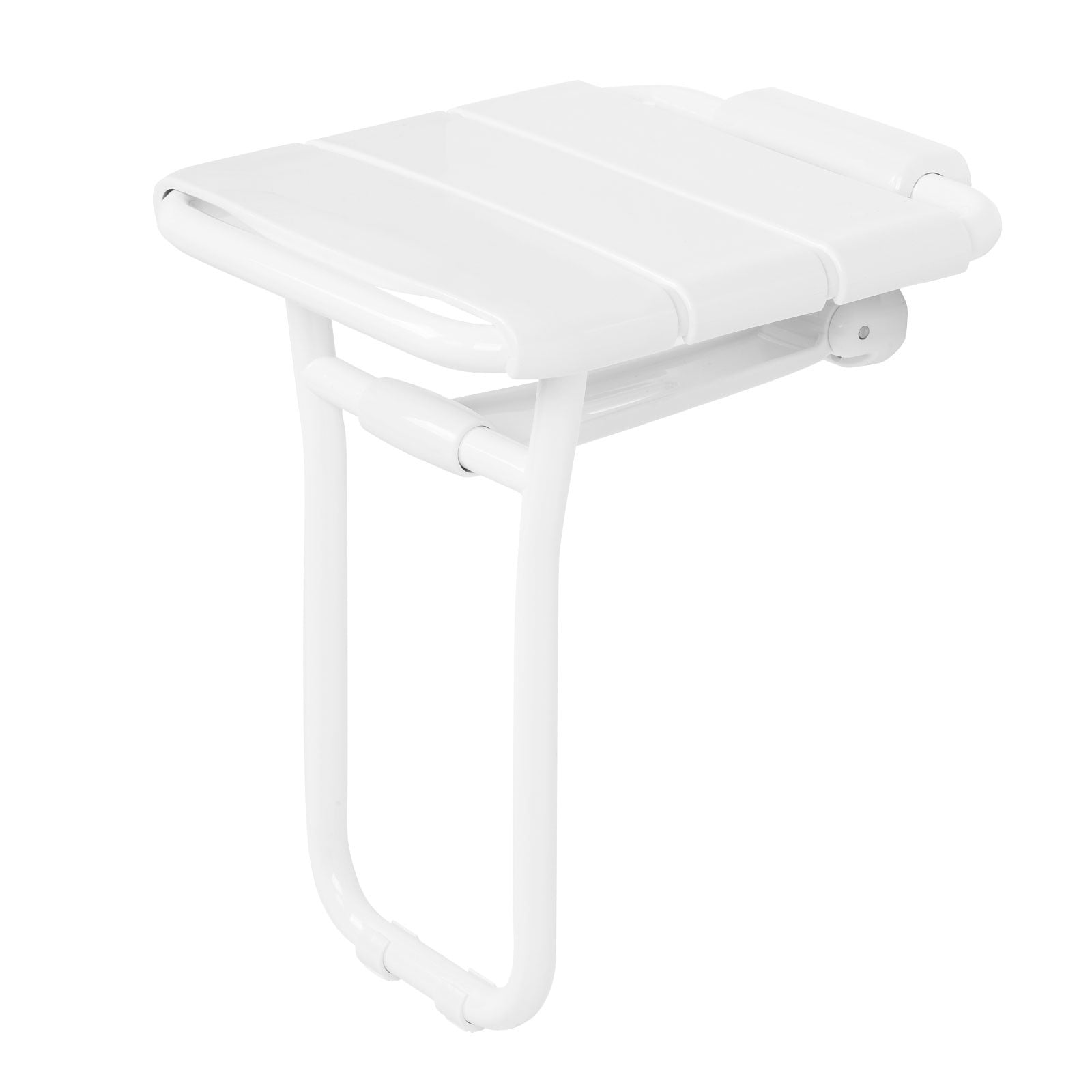 WallMounted Folding Shower Seat for Elderly, White Shower Stool for