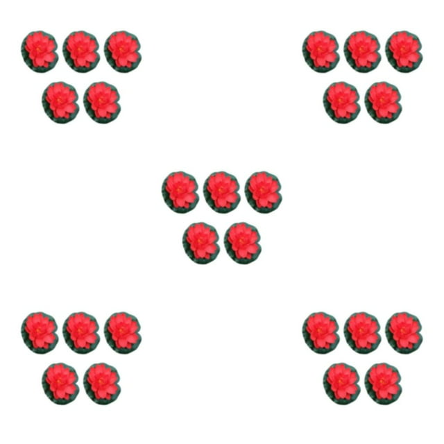 kurtrusly 5pieces Float Artificial Flower Wide Application Long-lasting Durability Easy bright red 5Set