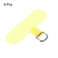 thumbnail image 3 of Uxcell 6Pcs Phone Lanyard Patches Multifunctional Phone Tether Tab with Metal Ring for Smartphones Yellow, 3 of 5