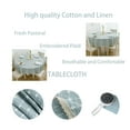 thumbnail image 2 of Round Tablecloth,Thicken Plaid Tablecloth With Lace,cotton Linen Blend Table Cover For Kitchen Dining Room Balcony Outdoor Party -Grey-200CM, 2 of 8