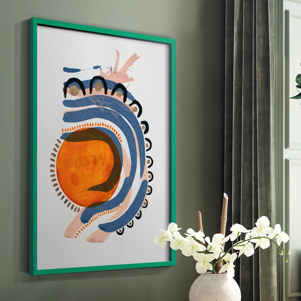 Weekend Car Rides Framed Print in Green Solid Wood 11 x 14 Framed Print