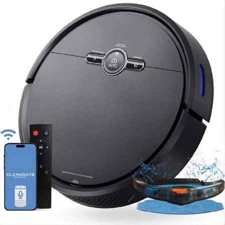 Robot Vacuum Cleaner Smart 3800Pa Tuya With Charging Station Sweeper Navigation Area On Map For Pet Hair Sweeping Mopping Robot