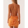 thumbnail image 4 of Minivestido JEIBKOUY Sexy con lentejuelas brillantes para mujer, color naranja, 4 of 5