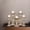 White Wash_1, variant on Traditional Antique Dusk Handmade Mango Wood Set Of Five 6",9",12",9" & 6" Pillar Candle Holder for use, Living Room, Dinning Room, Study Room, Spa, Restaurants, Place Of Worship, etc