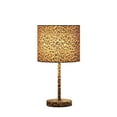 thumbnail image 2 of Benjara Fabric Wrapped Table Lamp with Dotted Animal Print, Brown and Black, 2 of 5