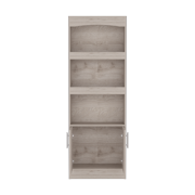 Home Office Desks, 2 Piece Office Set, Dozza Bookcase + Aramis Desk, Light Gray, Light Gray Office Desks,Particle Board Computer Desks, Furniture Office Desks & Work Surfaces