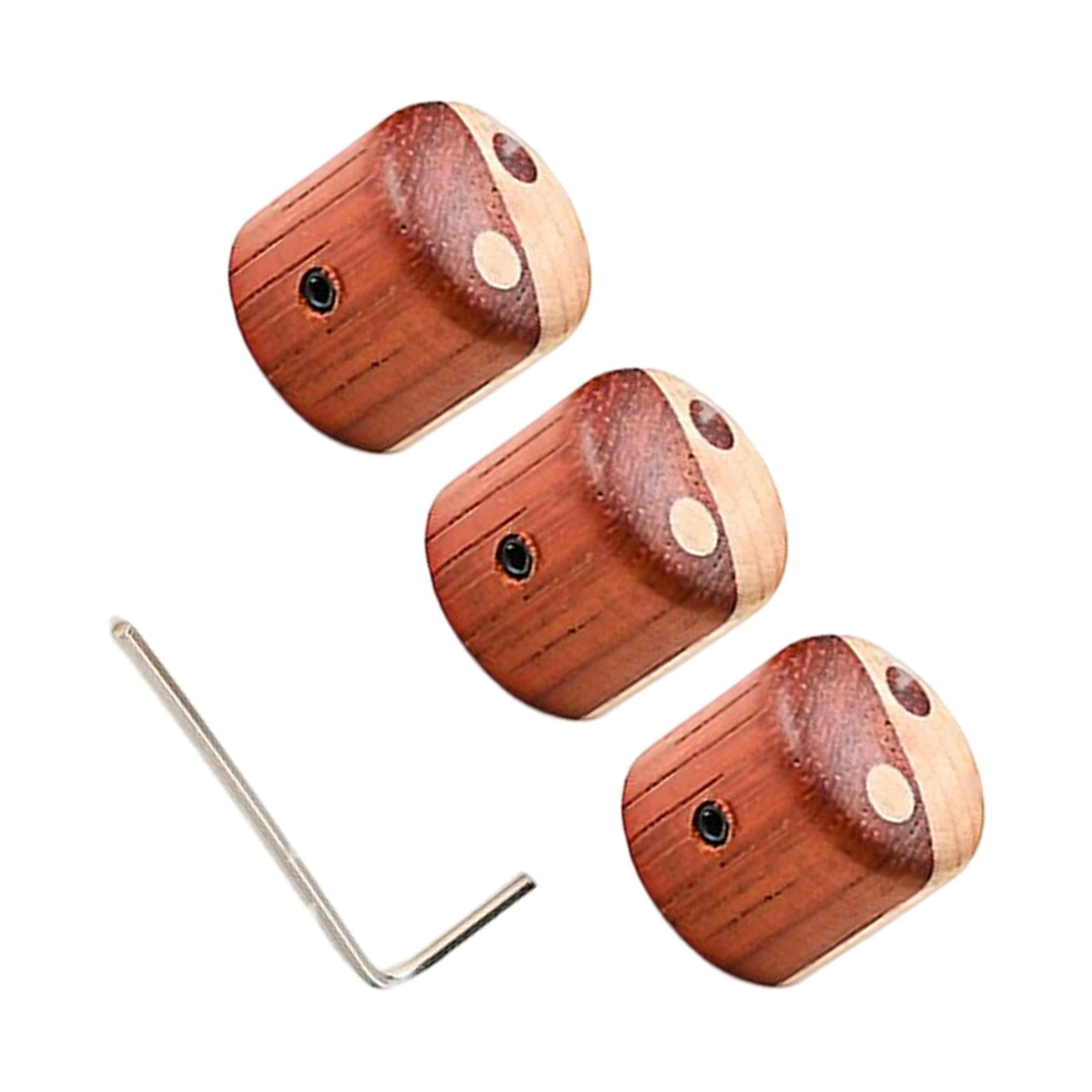 LeeQinersw #3x Wooden Bass Speed Controls with Screwdriver Volume Timbre Knobs for everyday B