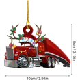 thumbnail image 2 of Navidad Colgante Colgante Decoración Regalo Personalizado Camión De Bomberos Vehículo Camión Barco Excavadora Colgante Minnieouse HA042991-03, 2 of 5