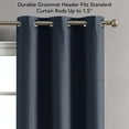 thumbnail image 6 of Legrae Blackout Thermal Insulated Grommet Curtains, Set of 2 Panels with Tiebacks, Insignia Blue, 38" x 84", 6 of 11