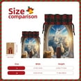 thumbnail image 3 of Rocae Sunset Airplane Travel View Print Christmas Drawstring Linen Gift Bag with Drawstrings Treat Bag Goody Present Bags for Christmas Party Favor, 3 of 8