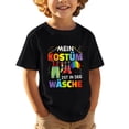 thumbnail image 1 of Zhuashum T-Shirts d'Été pour Garçons Col Rond Manches Courtes Hauts à Imprimé de Lettres pour Enfants et Jeunes T-Shirt Graphique de Fête Festive Tenue de Jeu Rétro Vêtements pour Enfant Noir 7-8 Ans, 1 of 6