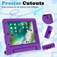 thumbnail image 6 of SUPNICE Kids Case with Screen Protector for iPad 9.7 Inch 2018/2017, Shockproof Convertible Handle Stand Kids Case for iPad 9.7 2017/2018 (iPad 5th and 6th Generation),iPad Air 2, Purple, 6 of 7
