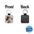 thumbnail image 4 of Dog Mug Shot Faux Leather Square Keychain, 4 of 7