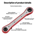 thumbnail image 2 of Bgsha Double Headed Square Ratchet Wrench Household Disassembly Air Conditioning, 2 of 7