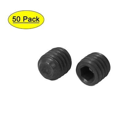 

10#-32 x 3/16 Thread Hexagon Socket Drive Cup Point Head Grub Screws 50 Pcs