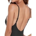 thumbnail image 5 of Women's Black High Cut Scoop Back One Piece Swimsuit Size, 5 of 5