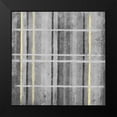 thumbnail image 2 of Grey, Jace 12x12 Black Modern Framed Museum Art Print Titled - YG Stripes, 2 of 5