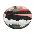 thumbnail image 1 of Balery Black Cat Pink Bathroom Fundas de asiento para taburete de bar redondo de tela de terciopelo ajustables que protegen de arañazos y manchas para sillas de 14 a 17 pulgadas.-14 inch, 1 of 7