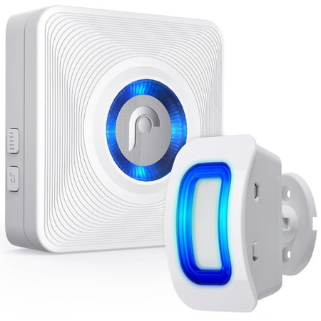 Fosmon WaveLink Wireless Home Security Driveway Alarm, Motion Sensor Detect Alert, Store Door Entry Chime Wireless Doorbell Mailbox Alarm (500 FT, 58 Tunes, 5 Volume Levels, LED) 1 Motion Detector