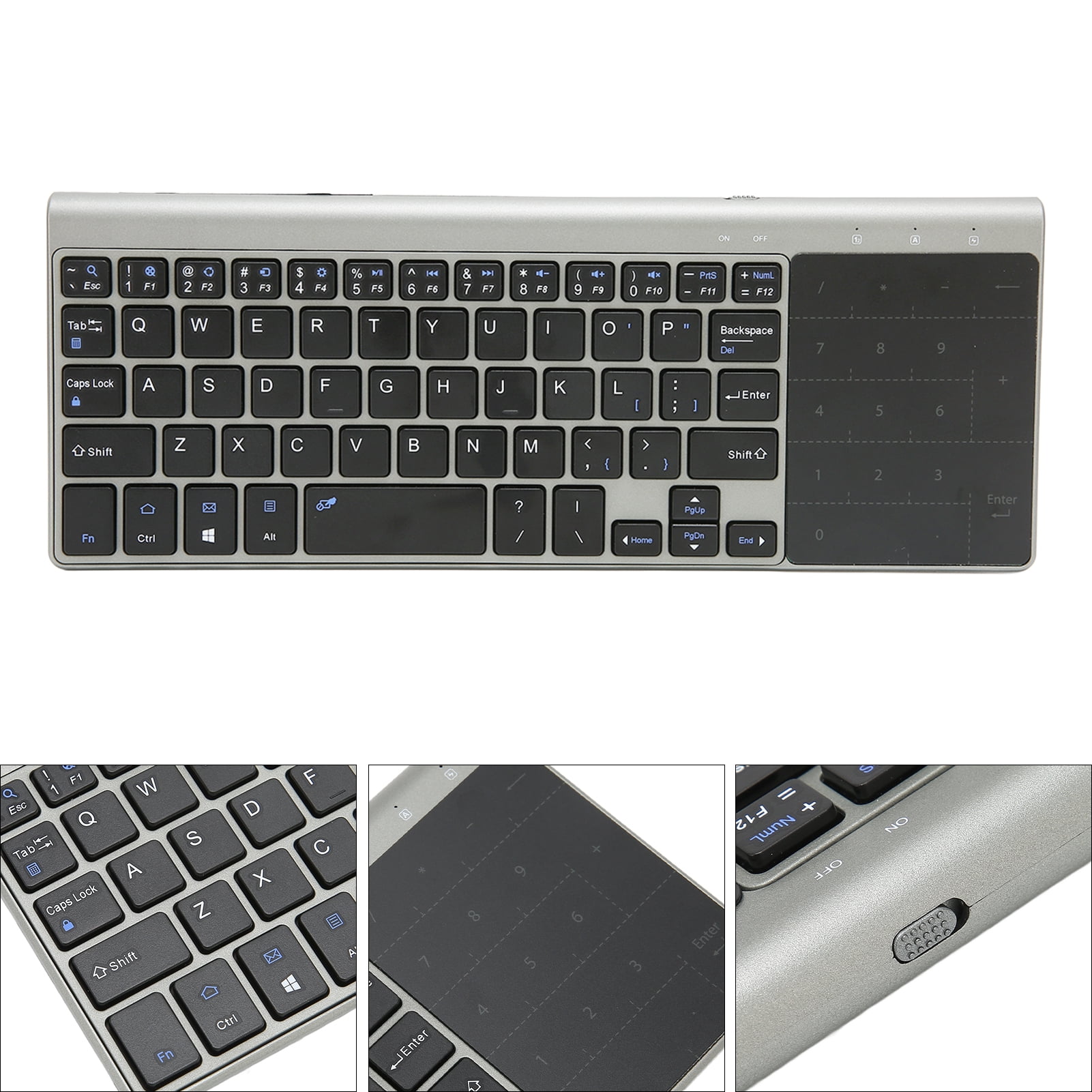 Touchpad Keyboard, Portable Wireless Keyboard With Touchpad  For Computer For TV Box For Laptop
