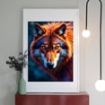 thumbnail image 2 of Diamond Art Kit for Adults, Vivid Wolf Portrait Fiery Eyes Diamond Painting for Adults Beginners, 5D DIY Diamond Art Painting Kits, Colorful Diamond Painting Craft for Home Decor 12x16, 2 of 7