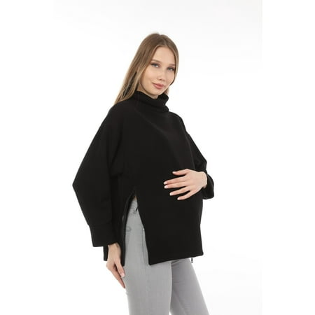

LVMA4280 - Side Zipper Maternity Nursing sweatshirt
