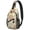 Donut, variant on Hawaiian Hibiscus Sling Backpack, Lightweight Summer Crossbody Bag with Tropical Floral, Jungle Leaves, Palm Leaf and Vibrant Botanical Print