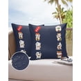 thumbnail image 6 of Pack of 2 Outdoor Pillow Covers, Japanese Seven Fortune Lucky Cats Blue Texture Waterproof Square Throw Pillowcase Cushion Decorative Pillow Covers for Couch Patio Tent, 20x20 in, 6 of 6