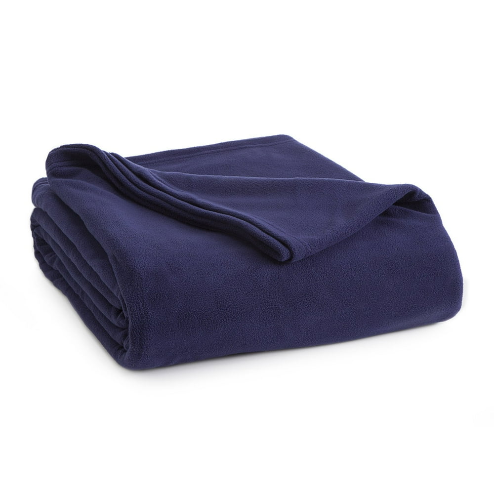 Vellux Supersoft Lightweight Microfleece Blanket, Navy, King Walmart