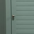 thumbnail image 6 of Teamson Home Glancy Freestanding Corner Floor Cabinet with Faux Louvered Door, Sage Green, 6 of 6