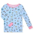 thumbnail image 2 of Sleep On It Infant & Toddler Girls 2-Piece Super Soft Jersey Snug-Fit Pajama Set with Matching Socks - Adventure , 4T, 2 of 5