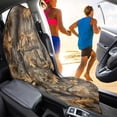 thumbnail image 3 of Garronmavis 1 PC Waterproof Front Car Seat Towel Cover, Stain and Sweat Resistant Non-Slip Universal Fit Seat Protector, for Cars SUV Trucks Van, Ideal for Gym Workout Beach Hiking Trips, 3 of 8