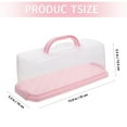 thumbnail image 3 of Portable Transparent Bread Box With Lid Airtight Loaf Cake Storage Container Clear Plastic Bread Handheld Rectangle Lunch Box, 3 of 9
