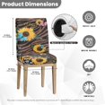 thumbnail image 6 of Xoenoiee Sunflower Butterfly Tiger Skin Print Dining Chair Cover, Dining Room Chair Covers Stretch Kitchen Chair Cover, Washable Parsons Chair Slipcovers Protective for Restaurant Banquet, 1 Pack, 6 of 7