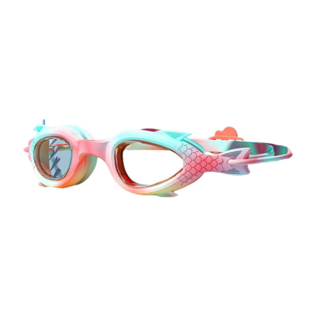 Gafas de natación ajustables de sirena, antivaho, antifugas y transparentes. Rosa