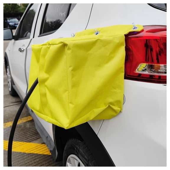 EV Charger Port Cover,PU Suction Cups Rainproof Waterproof Outdoor Electric Car Charging Port Plug Cover, Waterproof Dustproof Snowproof