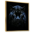 thumbnail image 2 of Designart "Black Blue Panther Onyx Scratch" Animals Floater Framed Canvas Print, 2 of 7