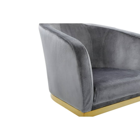 Chic Home Livorno Velvet Upholstered Half Moon Accent Chair