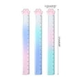 thumbnail image 3 of 2Pcs Paw Ruler Transparent Plastic Straight Ruler Measuring Range 0-15cm for Scrapbooking Drafting Drawing, 3 of 9