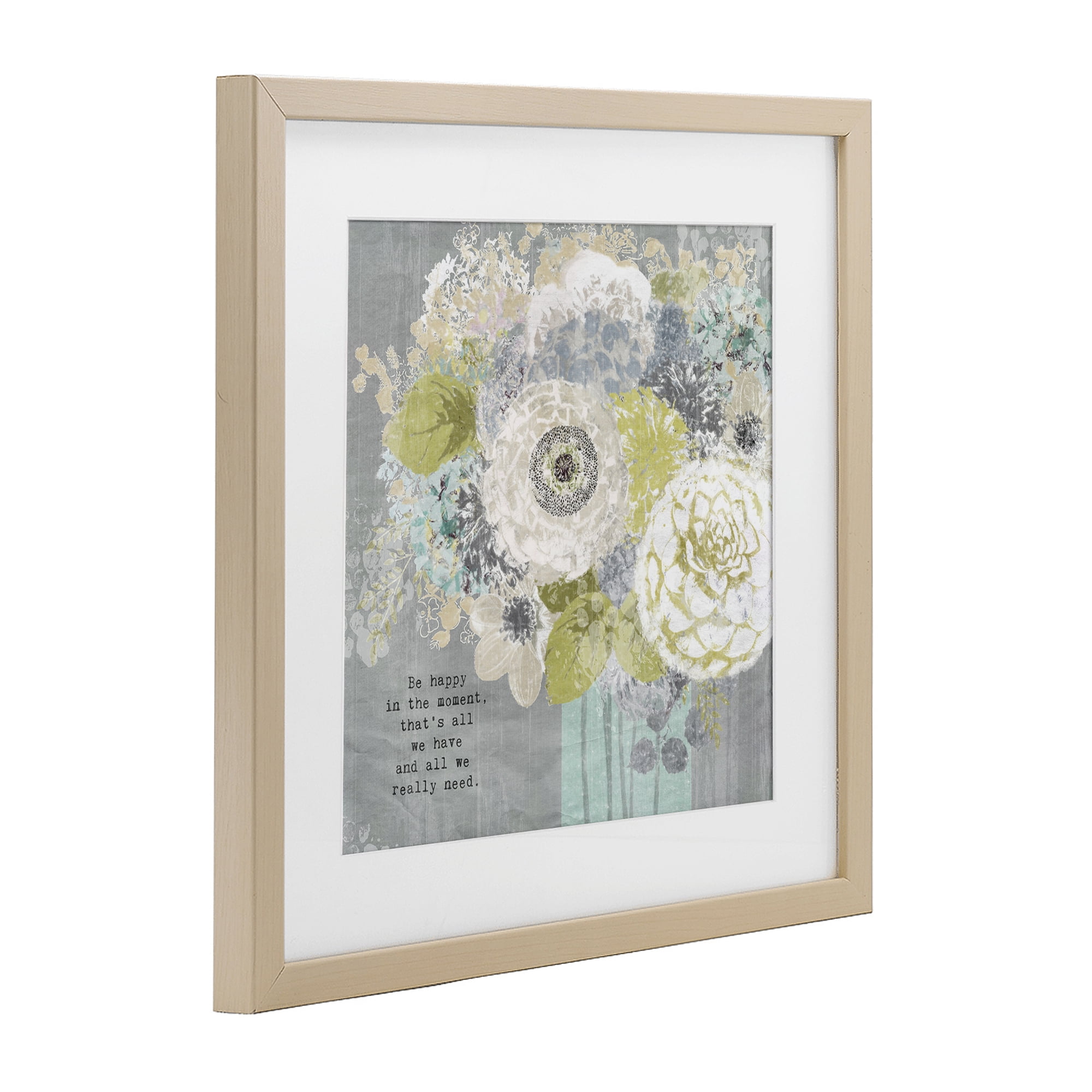 Stupell Industries Happy In The Moment Birch Framed Print Under Glass, design by Suzanne Nicoll