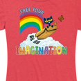 thumbnail image 3 of Pete The Cat - Flying Box Free Your Imagination - Women's Short Sleeve Graphic T-Shirt, 3 of 6