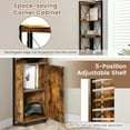 thumbnail image 6 of Costway 6-Tier Corner Shelf Bookshelf Industrial Storage Rack Cabinet Rustic Plant Stand, 6 of 10