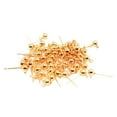 thumbnail image 2 of simhoa 50pcs Ear Pin Studs Solid Ball Post with Loop Earring Findings DIY Gold, 2 of 6