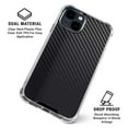 thumbnail image 2 of Skinit Black Carbon Fiber Specialty Texture Material iPhone 14 Plus Clear Case, 2 of 4