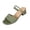 Army Green, variant on Women Open Toe Block Heel Slide Sandals, Mesh Upper Dual Back Strap Slip On Mid Heel Slingback Sandals