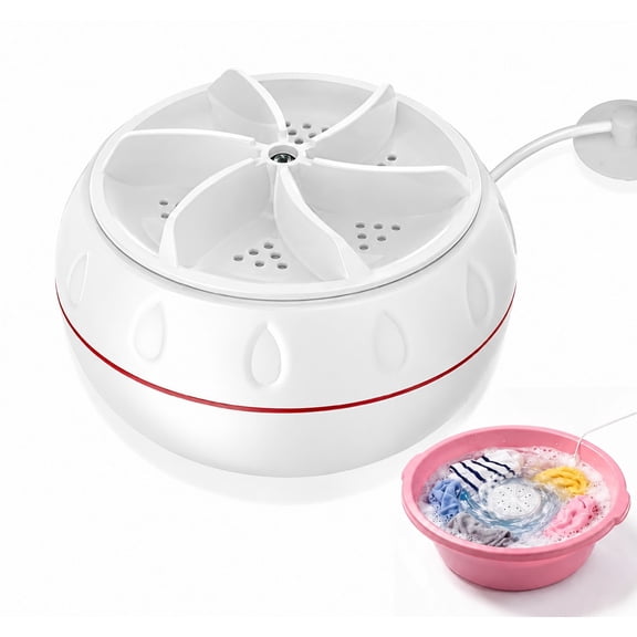 Washing Partner,Portable Mini Washing Machine, Ultrasonic Turbo Washer with USB, Compact Washer for Home, Travel, RV, Apartment & Dorm, for Socks, Underwear & Small Items
