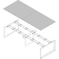 thumbnail image 6 of Lorell Revelance Conference Rectangular Tabletop 59.9" x 47.3" x 1" x 1" - Material: Laminate, Polyvinyl Chloride (PVC) Edge, Particleboard Table Top - Finish: Weathered Charcoal, 6 of 6