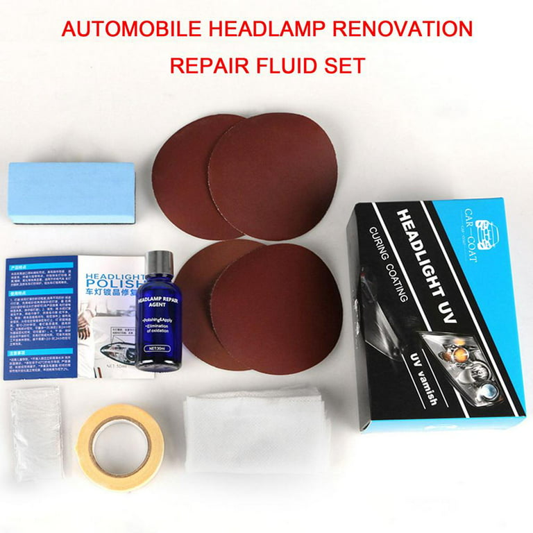 Headlight Repair Refurbishment Kit To Remove Yellow Tool Set - Temu