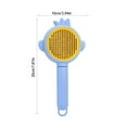 thumbnail image 3 of One-Click Self-Cleaning Pet Comb Stainless Steel Needle Massage Brush Hair Removal Flea Comb Size 7.87x3.94x1.57 Inches (Blue/B), 3 of 6