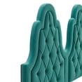 thumbnail image 3 of Modway Augustine Tufted Performance Velvet Full/Queen Headboard in Teal, 3 of 10